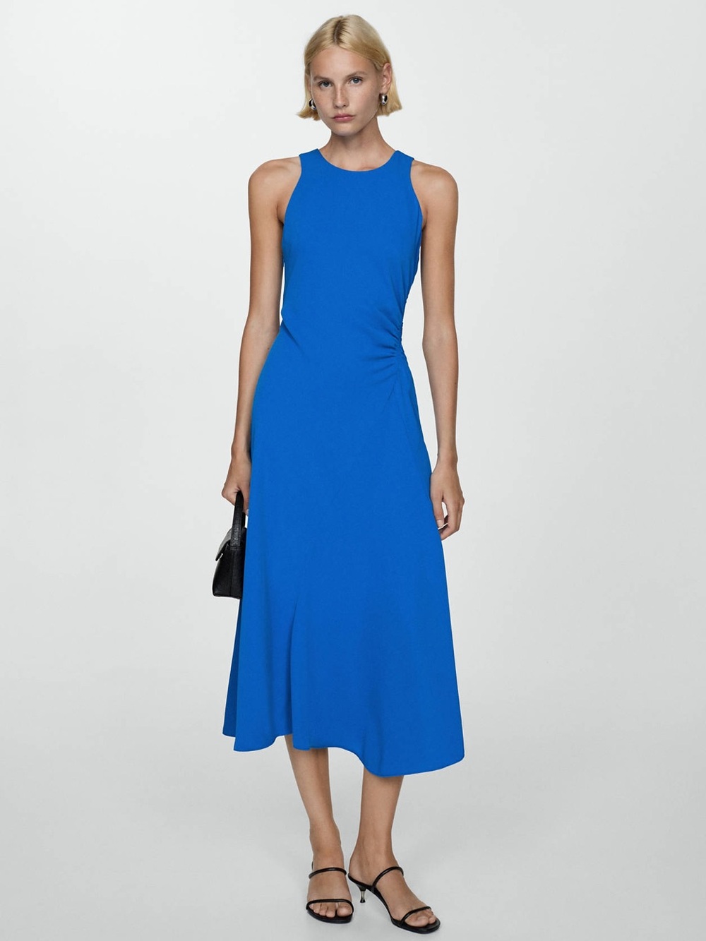 MANGO Royal Blue Midi Dress